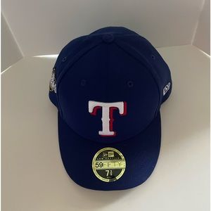 Texas Rangers World Series Fitted New Era Cap size 7 3/8.  Low Profile NWT